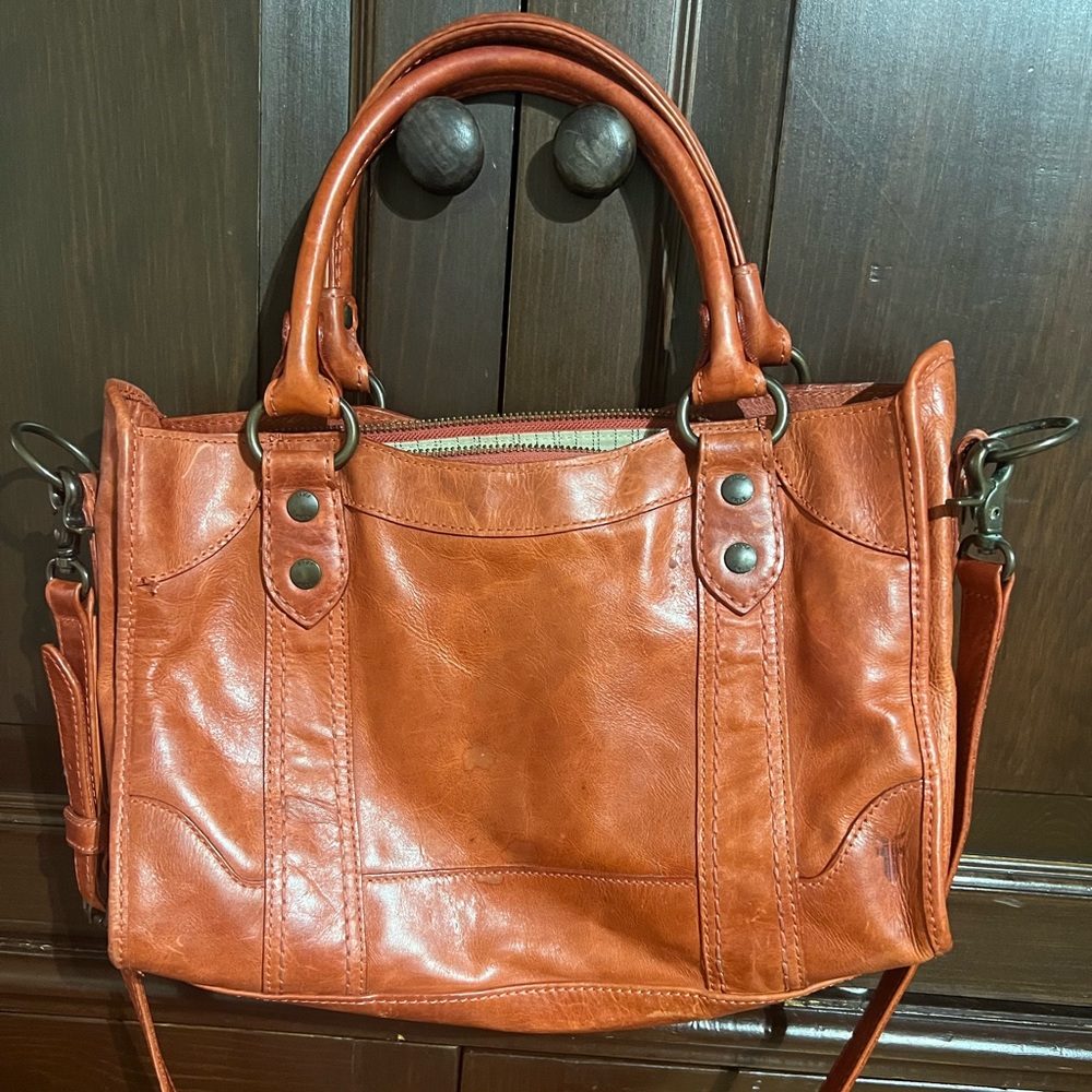 Frye Melissa satchel in burnt orange